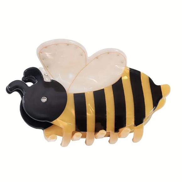 Accessories - Yellow Bumble Bee Hair Claw Clip